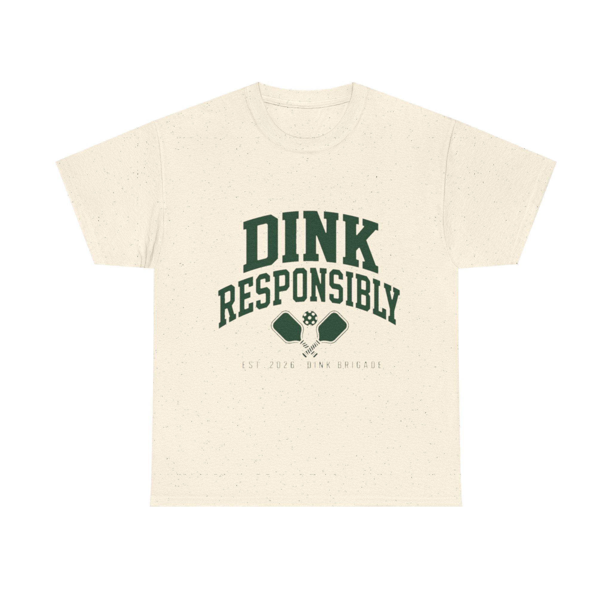 Dink Responsibly Tee — Natural