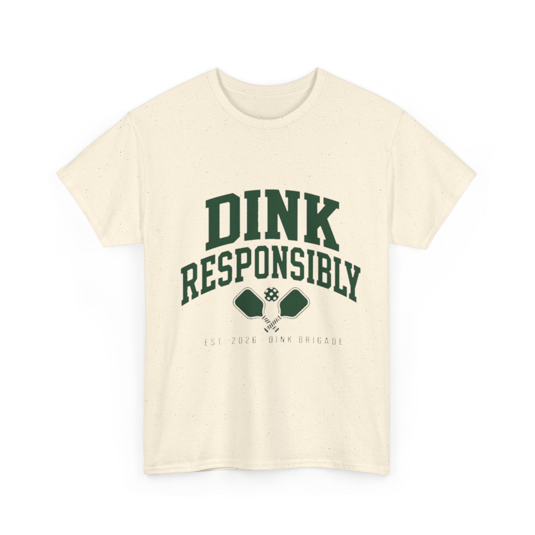 Dink Responsibly Tee — Natural